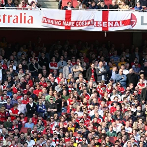 Arsenal flags in the stadium