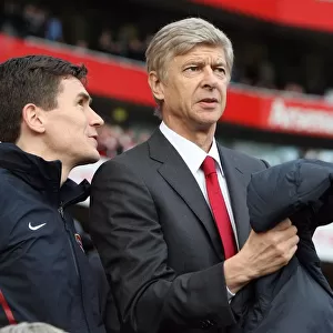 Arsenal Manager Arsene Wenger with Doctor Gary O Driscoll. Arsenal 1