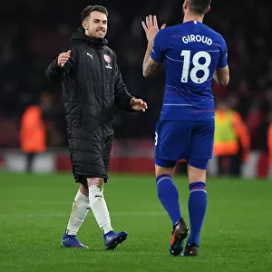 Arsenal Rivals Turned Teammates: Ramsey and Giroud's Unity After Intense Arsenal vs. Chelsea Clash (2018-19)
