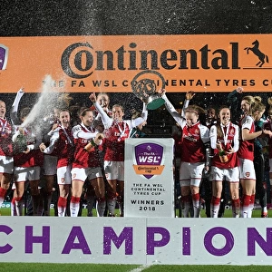 Arsenal Women Celebrate Continental Cup Victory over Manchester City
