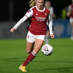 Arsenal Women vs. Tottenham Hotspur Women: FA Womens Continental League Cup Clash in Empty Stands Amidst COVID-19 Restrictions