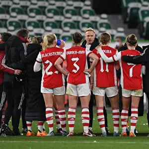 Arsenal Women's Coach Jonas Eidevall Addresses Team After UEFA Champions League Quarterfinal Match vs. VfL Wolfsburg
