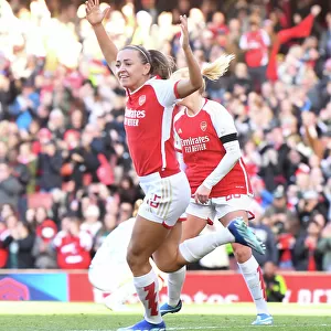 Arsenal Women's Team vs Aston Villa: Katie McCabe Scores the Opener in Barclays WSL Match (2023-24)