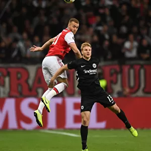 Arsenal's Calum Chambers Faces Off Against Eintracht Frankfurt's Martin Hinteregger in Europa League Clash