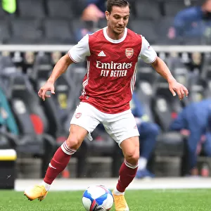 Arsenal's Cedric in Pre-Season Action against MK Dons