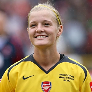 Arsenal's Katie Chapman Celebrates FA Cup Victory: 4-1 over Charlton Athletic (2007)