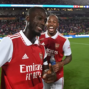 Arsenal's Pepe and Magalhaes Reunite After Clash with Chelsea in Florida Cup Match