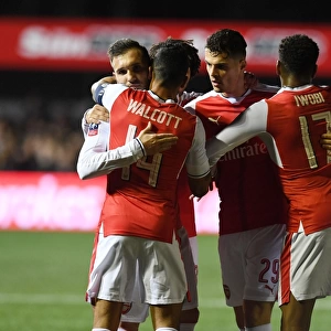Arsenal's Upset Victory over Sutton United in FA Cup: Perez, Walcott, Xhaka, and Iwobi Celebrate