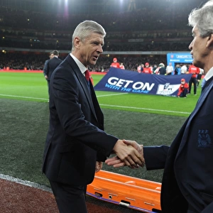 Arsene Wenger and Manuel Pellegrini's Pre-Match Handshake: Arsenal vs Manchester City, Premier League 2015-16
