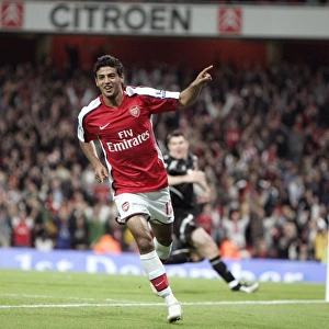 Carlos Vela's Triumph: Arsenal's Third Goal in 6:0 Victory Over Sheffield United (Carling Cup 3rd Round, Emirates Stadium, 23/9/08)