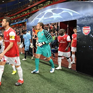 Cesc Fabregas and Manuel Almunia (Arsenal). Arsenal 6: 0 SC Braga, UEFA Champions League