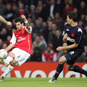 Cesc Fabregas scores Arsenals 1st goal