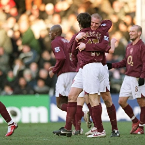 Cesc Fabregas's Double Celebration: Arsenal's Dominant 4-0 Win Over Fulham, FA Premiership, 2006