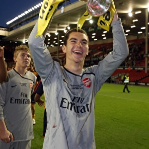 James Shea (Arsenal) with the youth cup trophy