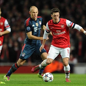 Mesut Ozil (Arsenal) Arjen Robben (Bayern). Arsenal 0: 2 Bayern Munich. UEFA Champions League