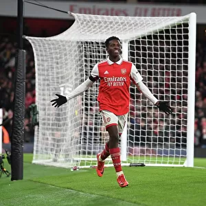 Nketiah Scores His Second Goal: Arsenal Triumphs over West Ham United (2022-23)