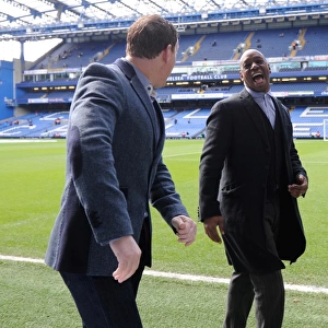 Ray Parlour and Ian Wright (ex Arsenal). Chelsea 6: 0 Arsenal. Barclays Premier League