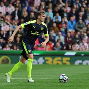 Rob Holding in Action: Arsenal vs Stoke City, Premier League 2016-17