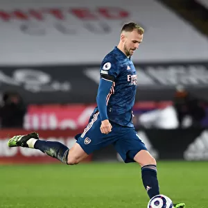 Rob Holding in Action: Arsenal's Defensive Battle at Sheffield United, Premier League 2020-21