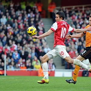 Robin van Persie (Arsenal) Richard Stearman (Wolves). Arsenal 2: 0 Wolverhampton Wanderers