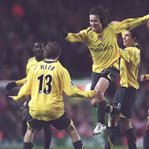 Rosicky and Team Celebrate First Arsenal Goal Against Liverpool in FA Cup (2007)