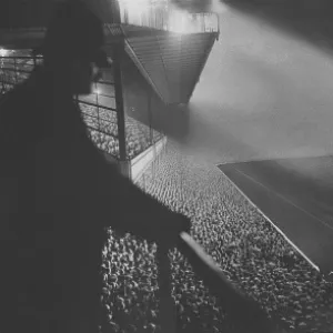 Second floodlit match at Highbury Stadium