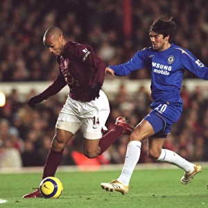 Thierry Henry (Arensal) Paulo Ferreira (Chelsea). Arsenal 0: 2 Chelsea
