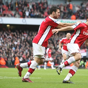 Unstoppable Arsenal: Nasri and Fabregas's Goal Celebration vs. Manchester United (2008)