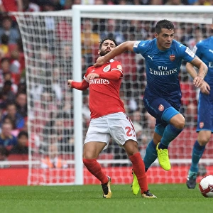Xhaka Outmaneuvers Cervi: Arsenal vs. Benfica, Emirates Cup 2017-18