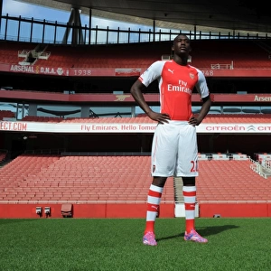 Yaya Sanogo (Arsenal). Arsenal 1st Team Photocall. Emirates Stadium, 7 / 8 / 14. Credit
