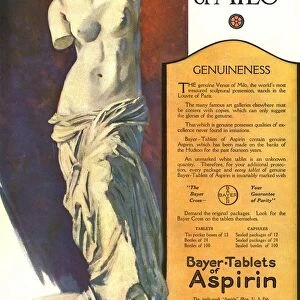 1920s USA art aspirin venus de milo headaches medicine aspro medical