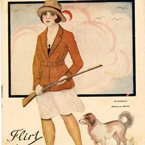 Flirt 1920s france cc magazines hunting dogs guns rifles