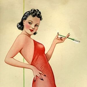 Pinups 1940s UK Laurence Miller pin-up pinups pin-ups woman women cigarettes holders
