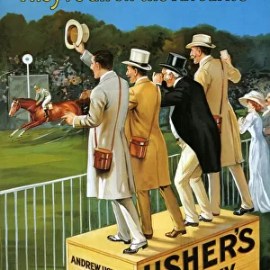 Ushers 1911 1910s UK whisky alcohol whiskey advert Ushers Scotch Scottish racing