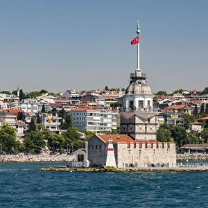 Leander`s Tower in the Bosporus in Istanbul, Turkey