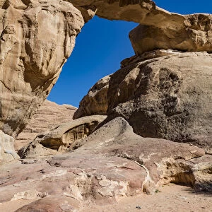 A rock arch at Wadi Rum, Jordan