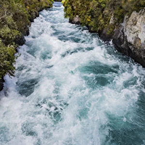 The Waikato River which flows from Lake Taupo in Waikato, New Zealand
