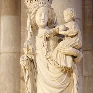 14th century Virgin and Child in Notre-Dame of Paris cathedral