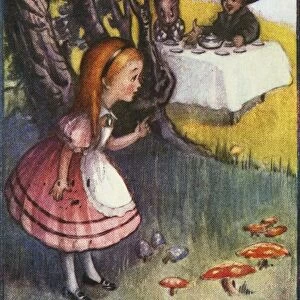 Alice in Wonderland Postcard by Flora White. ca. 1922, Alice in Wonderland Postcard by Flora White