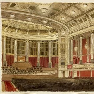 Austria, Vienna, Red concert hall at the Vienna Conservatory, 19th century