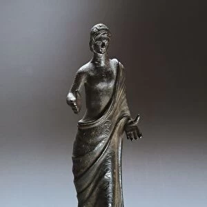 Bronze statue depicting offering bearer, from Marzabotto, Emilia Romagna Region, Italy