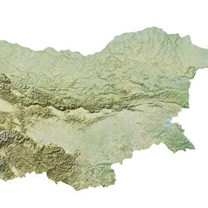 Bulgaria, Relief Map