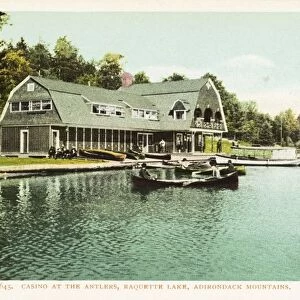 Casino at the Antlers, Raquette Lake Postcard. ca. 1903, Casino at the Antlers, Raquette Lake Postcard