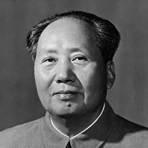 Chairman mao zedong of china, a portrait from the late 1950s