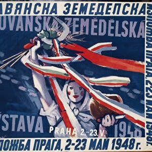 Czechoslovakia, Prague, 2 to 23 May 1948, propaganda poster