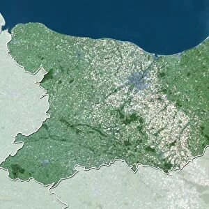 Departement of Calvados, France, True Colour Satellite Image