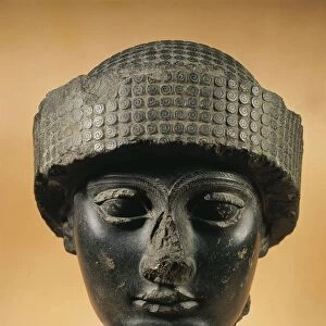 Diorite head of Gudea, King of Lagash, found at Telloh, ancient Ngirsu