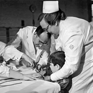 Dr. Jonas Salk Giving Vaccine