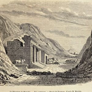 Egypt, discovery of Serapeum at Saqqara, by Auguste Mariette, engraving by Freeman