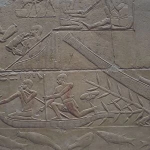 Egypt, Memphis, Saqquara necropolis, Mastaba of Kagemni, Painted Relief